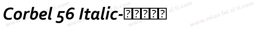 Corbel 56 Italic字体转换